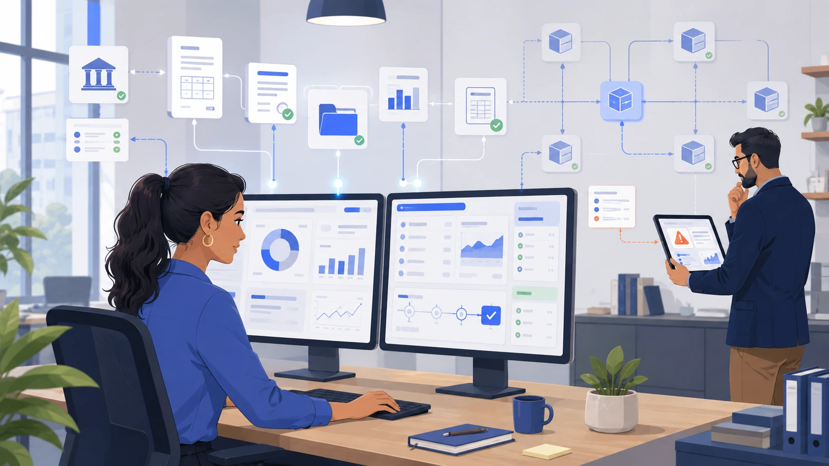 Contabilidad digital con automatización, inteligencia artificial y análisis de información financiera