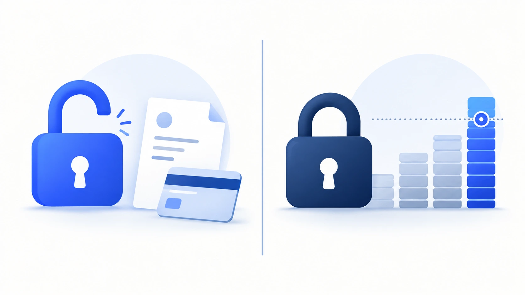 Comparación visual entre identificar al cliente desde la primera operación y avisar según umbral